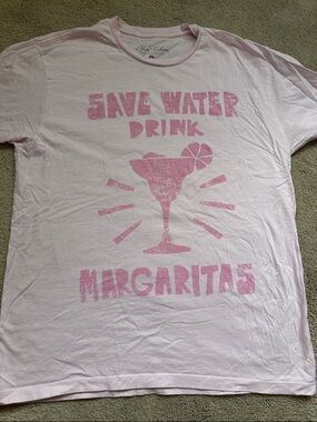Lulu Fashion Pink "Save Water Drink Margaritas" Short Sleeve Tee